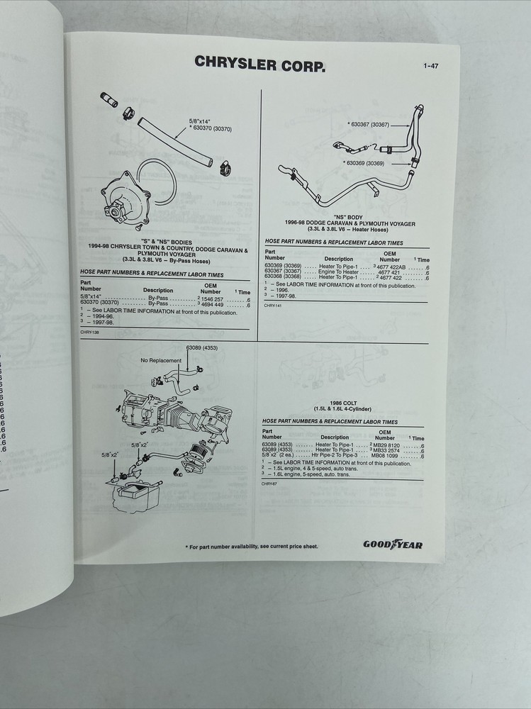 GoodYear Engineered Products Application Engineering Manual GM Honda Ford 2000
