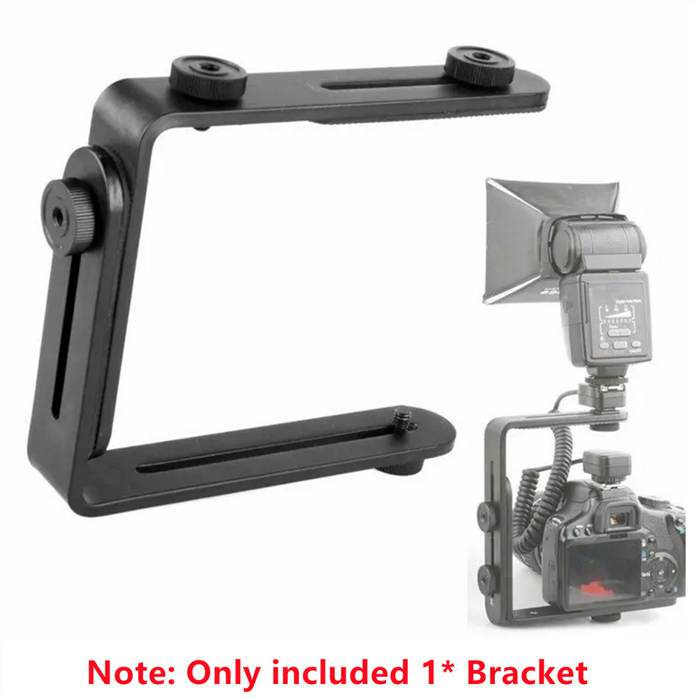 Camera Holder L Shaped Flash Aluminum Alloy Bracket For Camera&Speedlite Flash