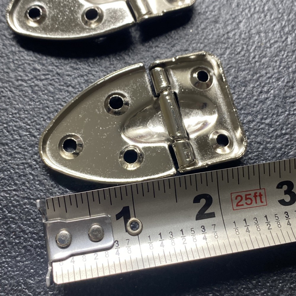 2x, GUITAR CASE HINGES NICKEL, LARGE NO RIVETS