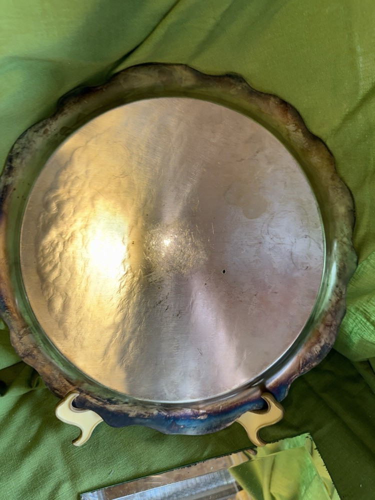 silver plated serving tray Reed & Barton King Francis style