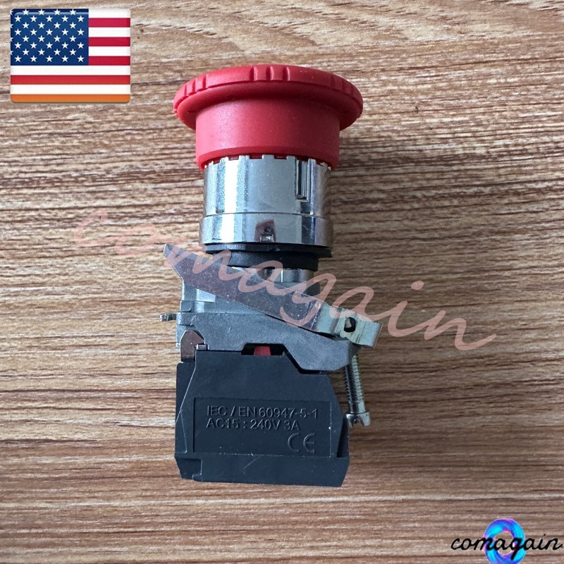 For Schneider XB4BS8444 XB4 BS8444 Emergency Stop Button Switch Fas Shipping