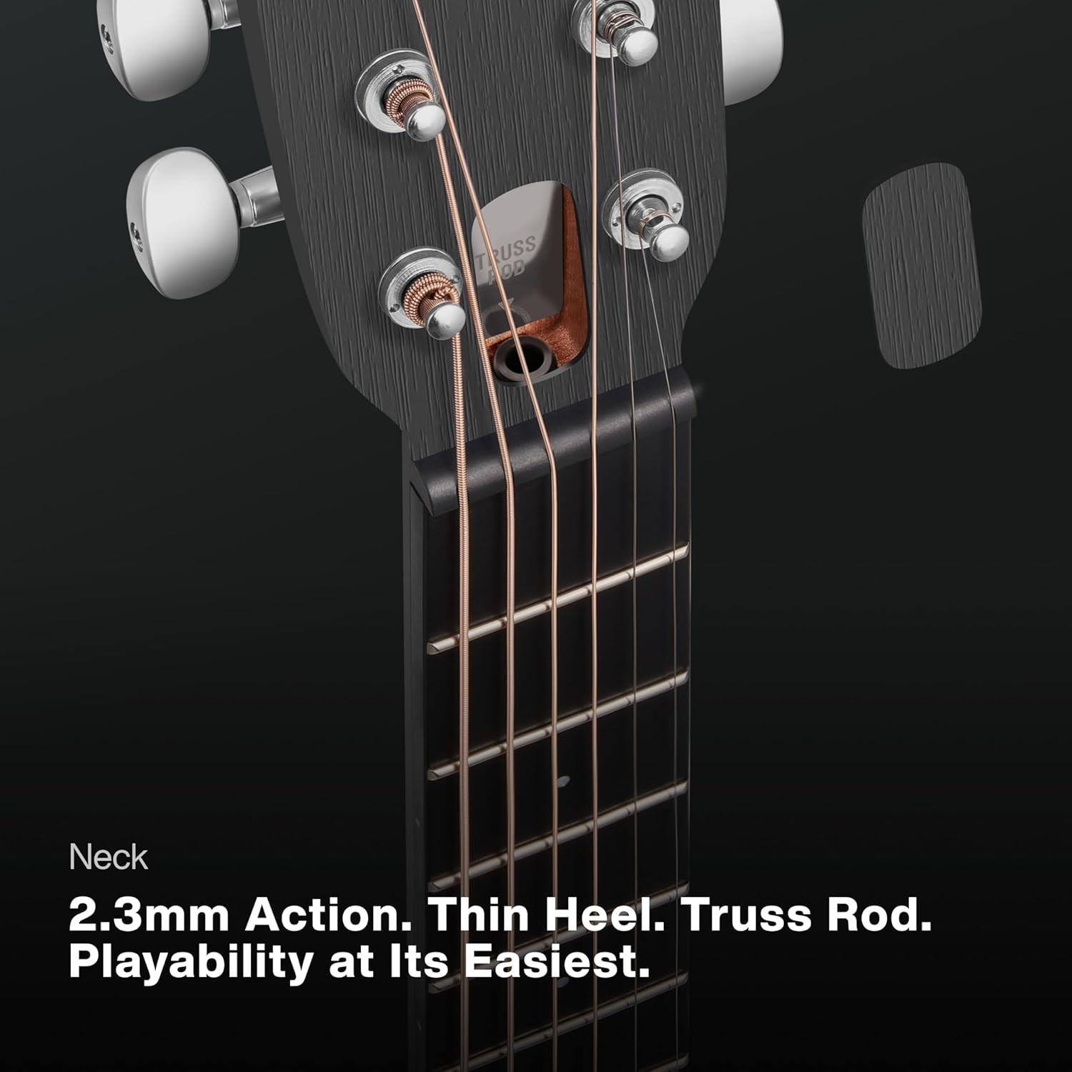 LAVA 36" Acoustic Smart Electric Guitar with 6 Strings, Nightfall & Frost White