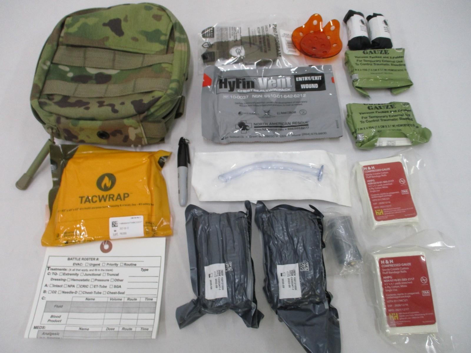 ARMY AIR FORCE OCP IFAK FIRST AID KIT JFAK MULTICAM QUICK CLOTT CAT TQs EXP.2027