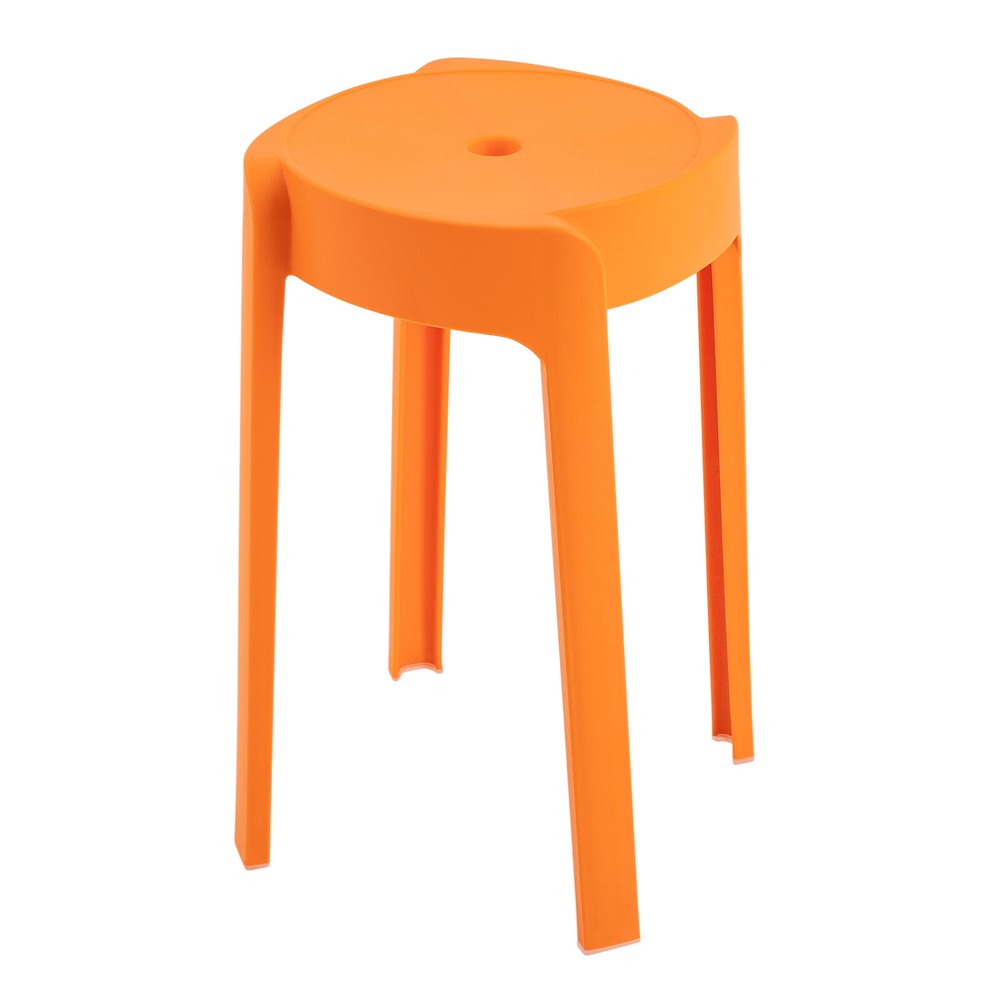 Round Plastic Seat PP Stackable Stool Multicolor Students Chair Windmill Shape