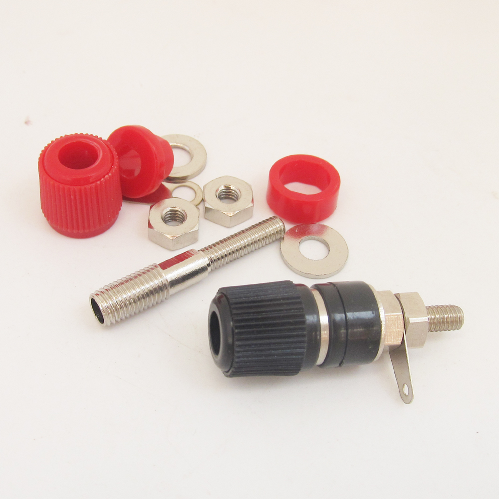 4pairs Copper Audio Speaker Terminal Socket Binding Post For 4mm Banana Plug