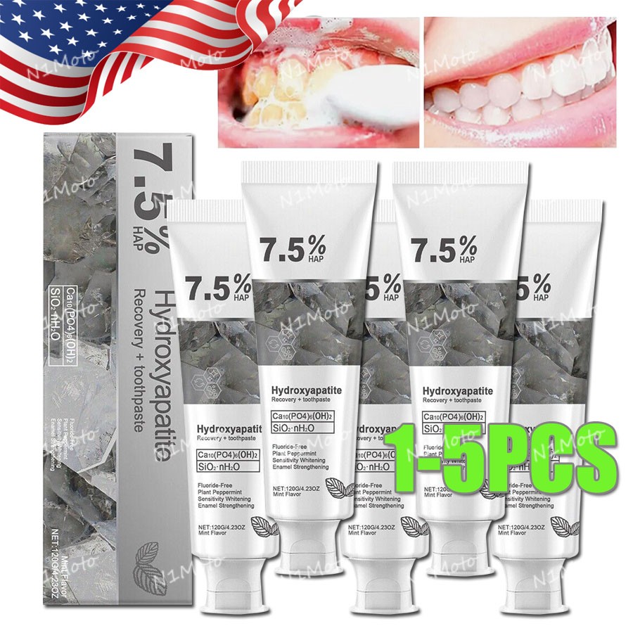 7.5% Hydroxyapatite Toothpaste Remove Yellow Tooth Stains For Sensitive Teeth~👍