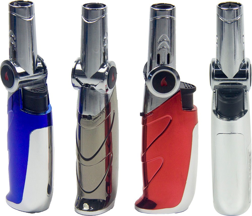 1 Torch Lighter Adjustable Head Refillable Jet Flame for Cigar BBQ Gift Kitchen