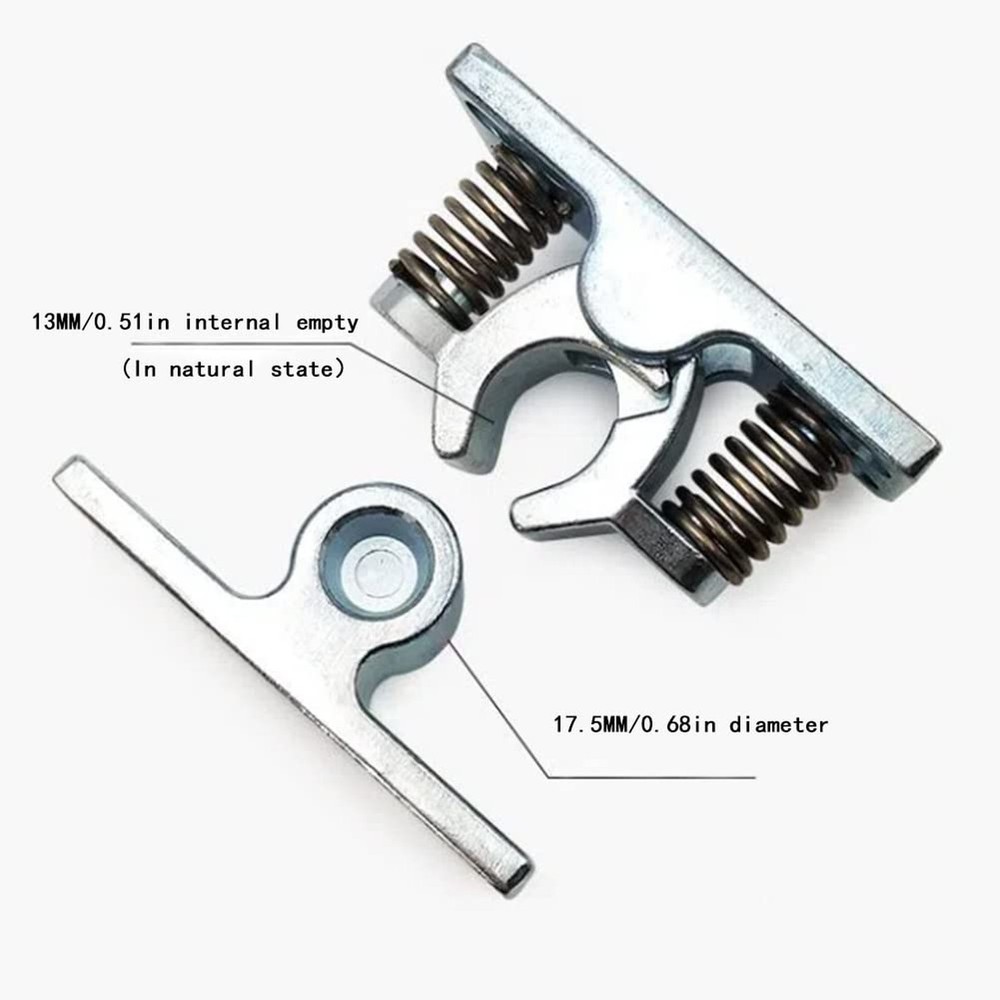 Spring Loaded Door Easy Lock Stop Catch Release Clamp Double Roller Catch, 1P...