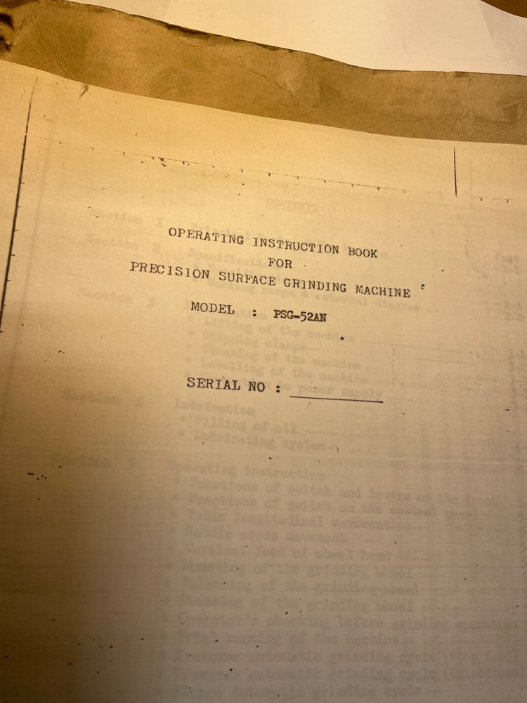 Okamoto PSG-52AN Operating Manual