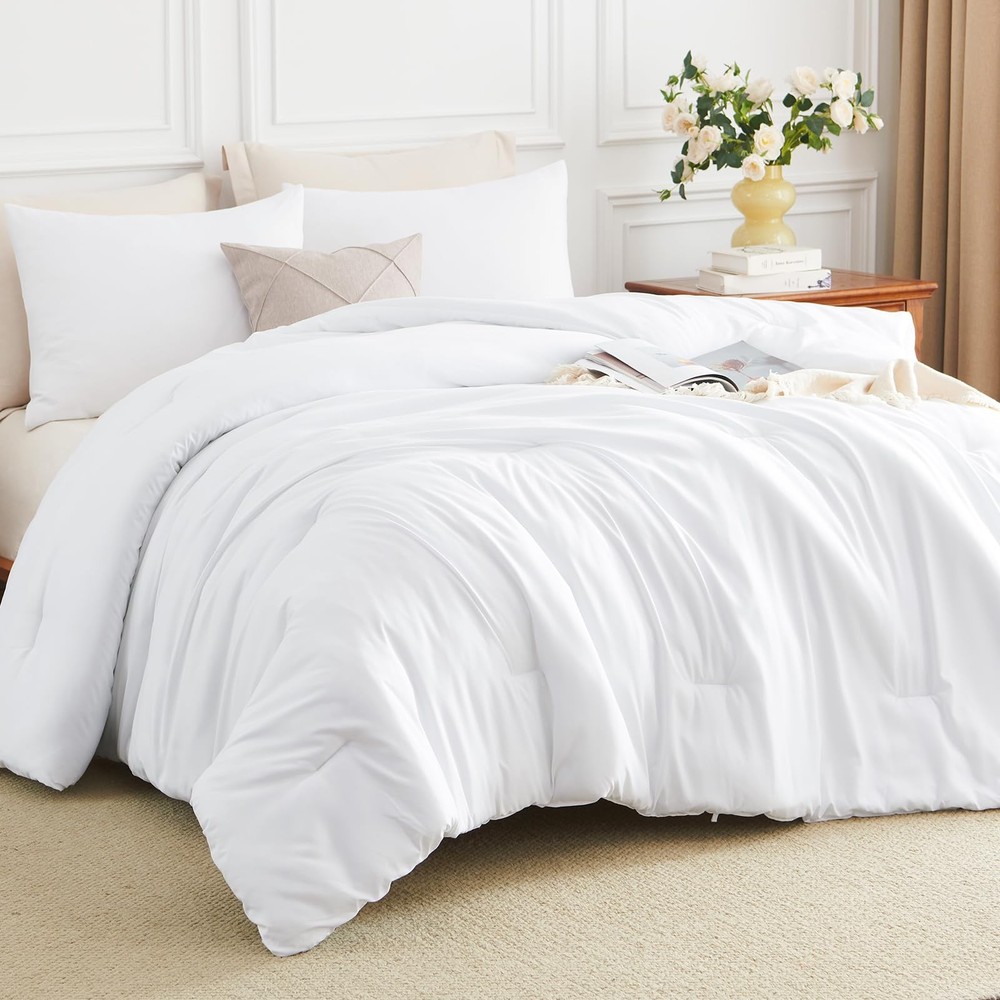 Queen Comforter Set - 3 Pieces Queen Size Comforter Sets, Luxury Breathable &...