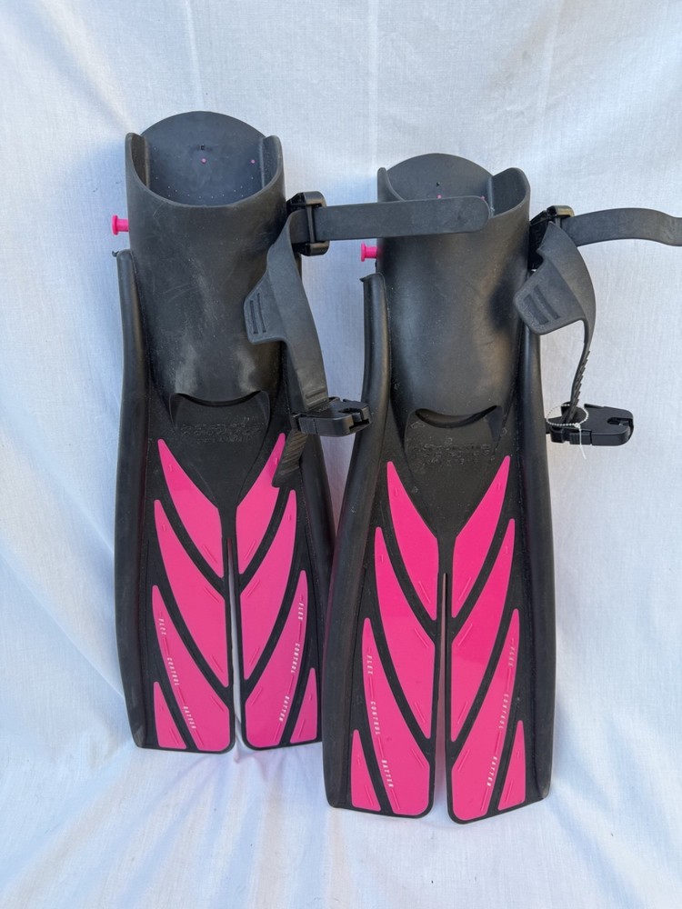 Atomic Aquatics Pink Split Fin Splitfin  Open Heel Size Large