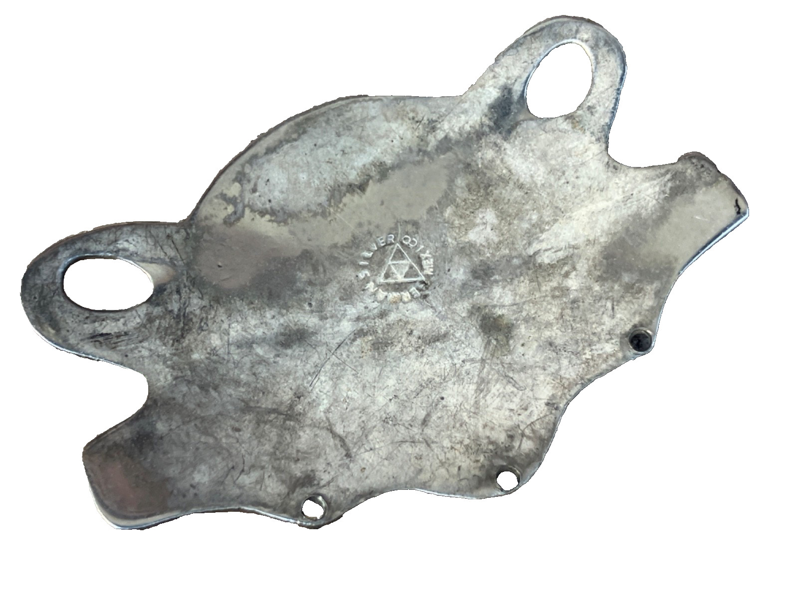 GERMAN SILVER MEXICO WESTERN SINGLE BOOT KILTIE KILTY w ENGRAVED FLOWER