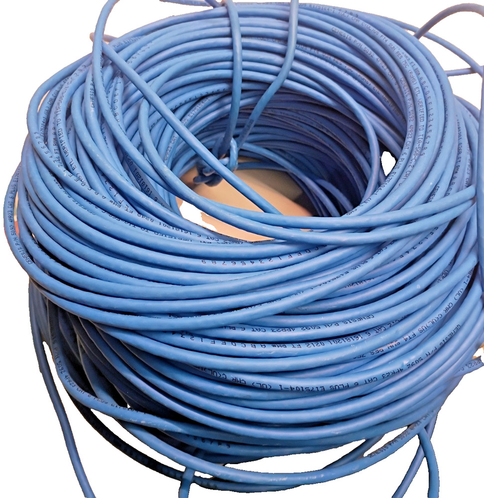 Genesis 5092 Cat 6 Plus Blue Networking Cable | 615 FT Continuous | 23AWG CMR