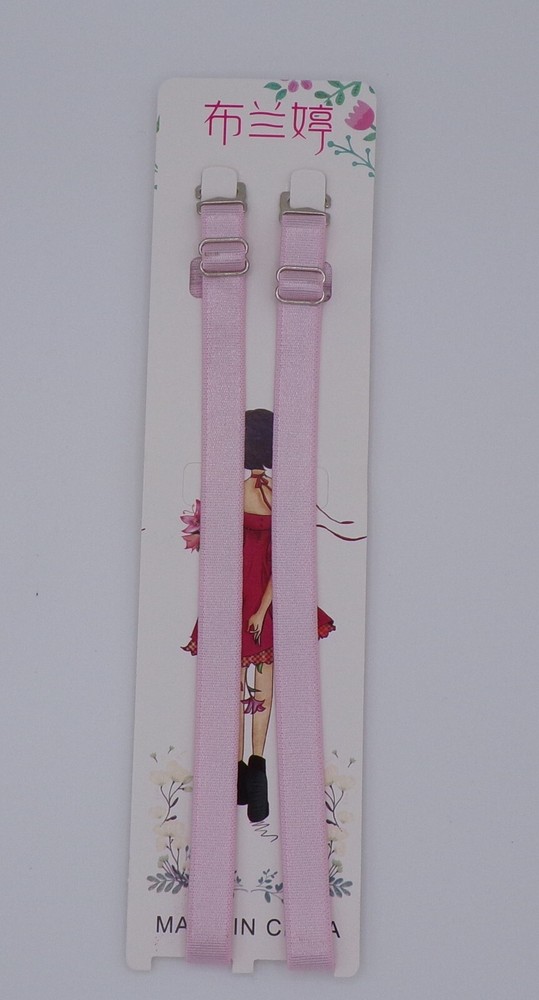 PINK REPLACEMENT BRA STRAPS - ADJUSTABLE - 1CM WIDE