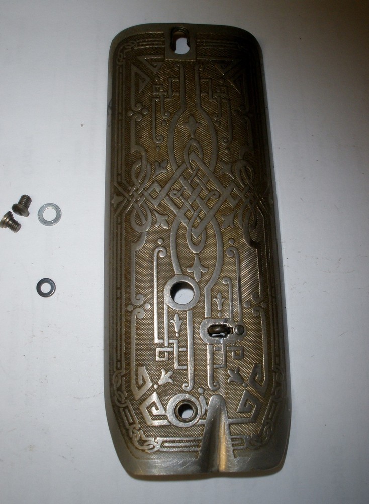 Vtg  Singer 101 sewing machine fancy front face plate , scroll design