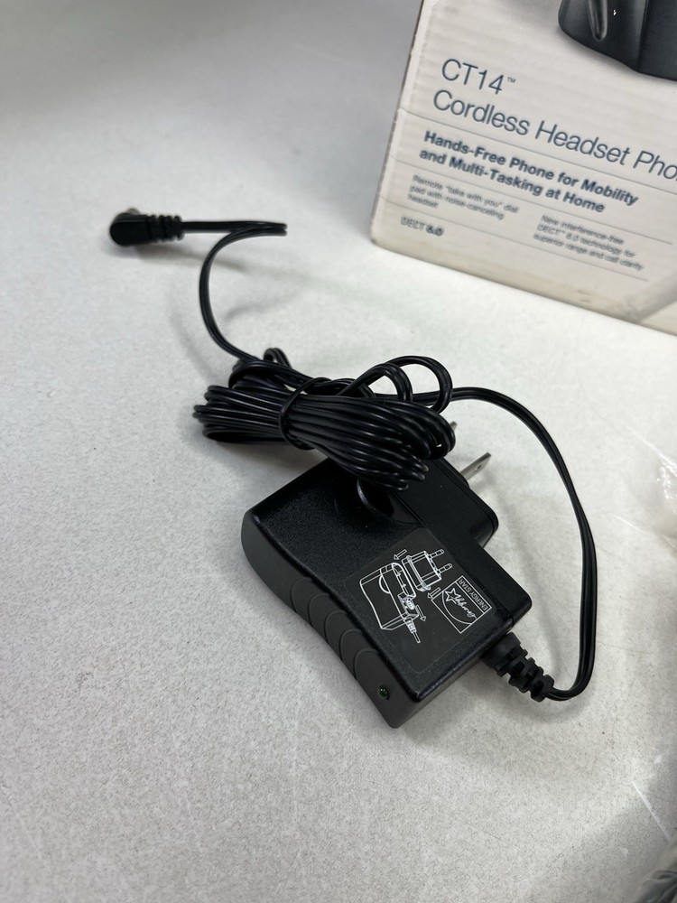 Plantronics CT14 Cordless Headset Phone System Base & Dial Pad Untested