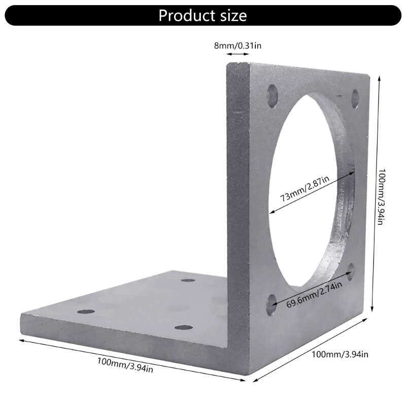 86 Stepper Motor Bracket Aluminum Mounting Solution 86 Stepper Motor Supporting