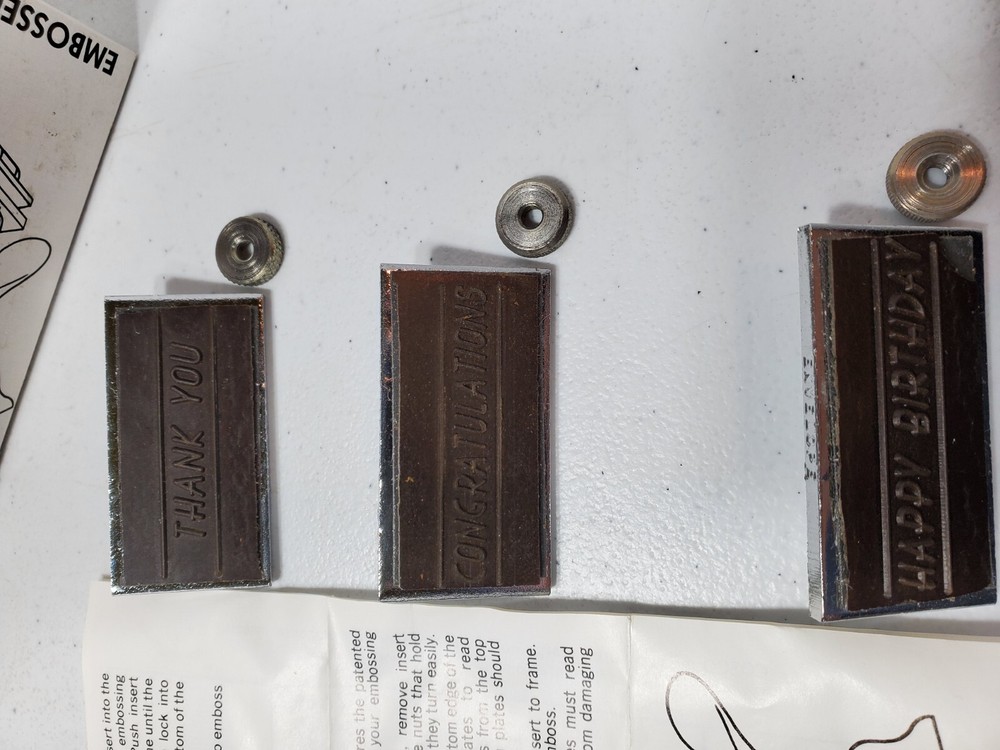 Vintage Cosco Embosser Metal Inserts