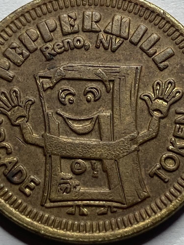 RARE PEPPERMILL ARCADE TOKEN RENO NEVADA OBSOLETE #sf1