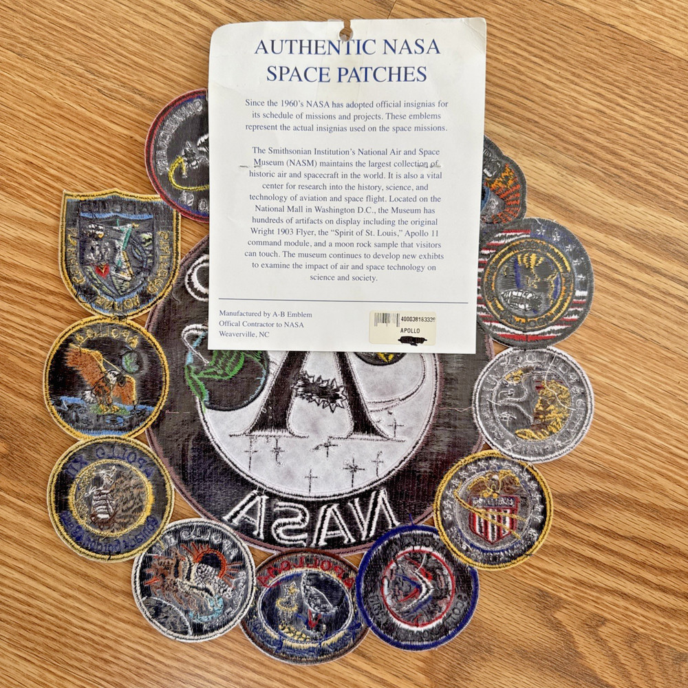 Apollo NASA Mission Program Authentic Patch Collage Smithsonian Institution