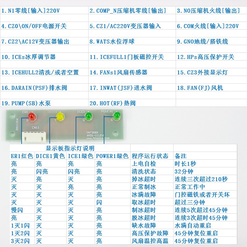 1set Ice Maker Main Control Board Motherboard for Ice Machine Computer Board