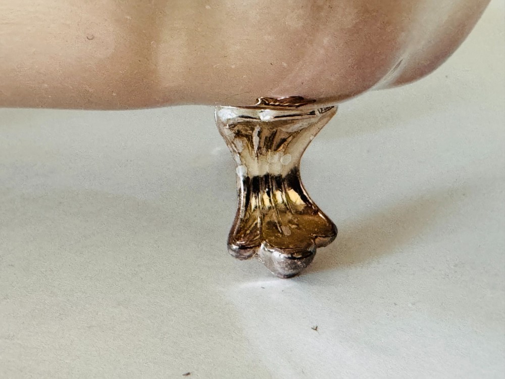 F. B. ROGERS Silverplate Footed Scroll Bon Bon Dish 14" x 5.5" Vintage Unused