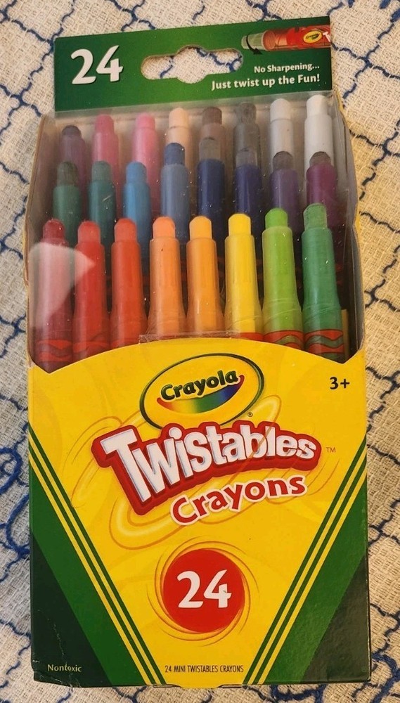 CRAYOLA TWISTABLE 24 ASSORTED COLORS NEW