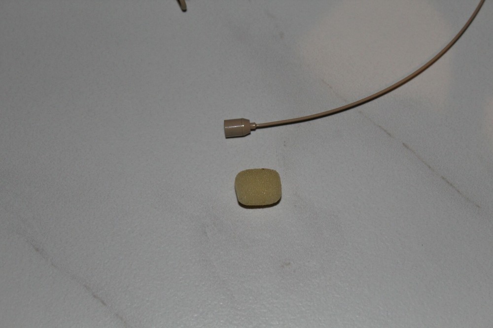 Double earhook Headset Mic Headworn Microphone For Sennheiser Wireless Beige