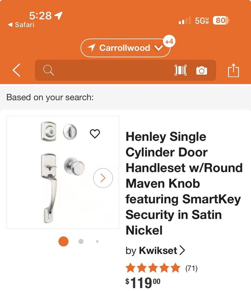 Kwikset Front Door Lock Set - Security Series