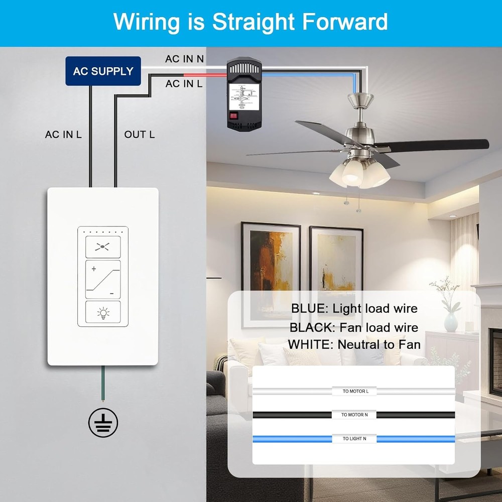 Ceiling Fan Remote Control Kit, Universal Ceiling Fan Remote Control Kit,
