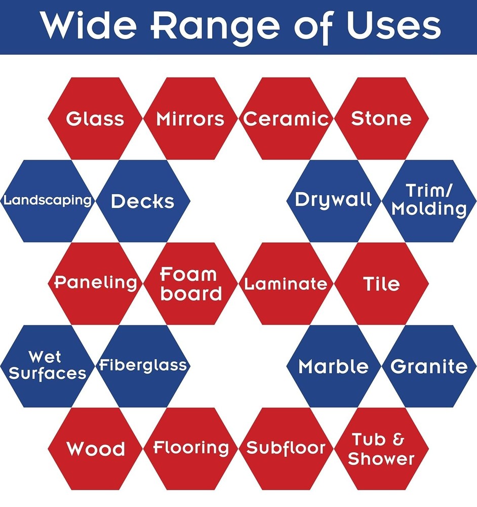 Crystal Clear 2.8 oz Construction Adhesive – Strong, Waterproof & Multi-Surface