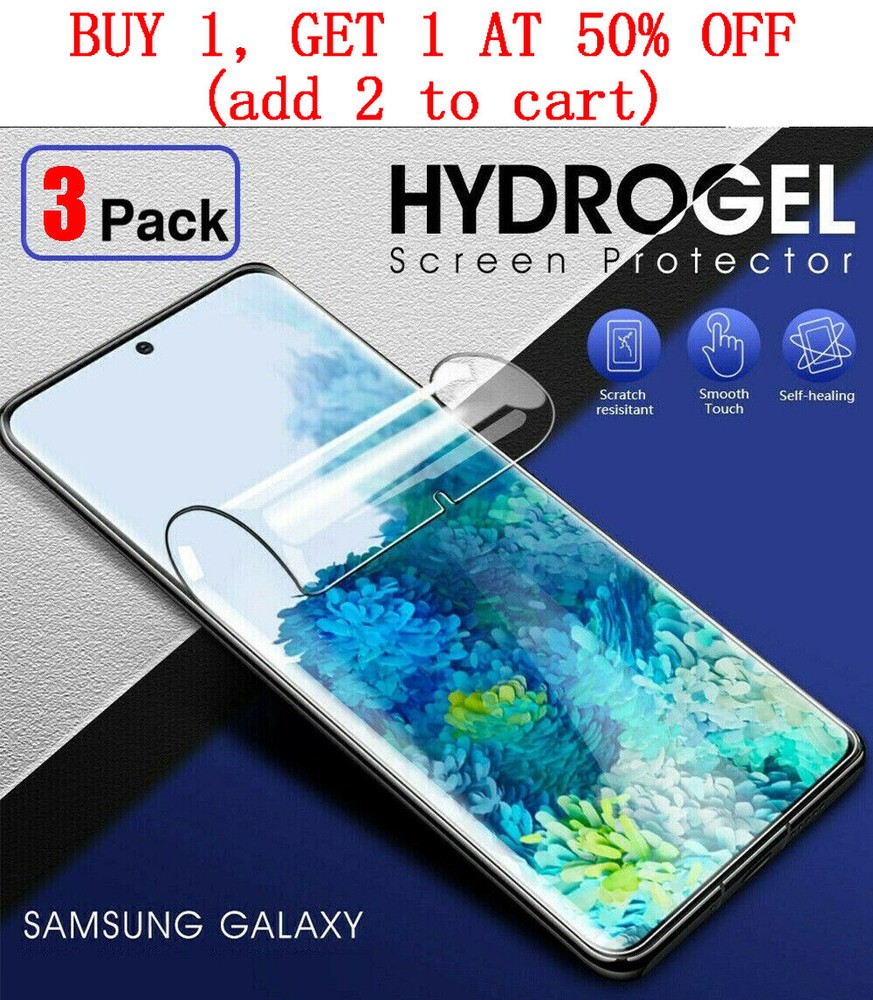 3-Pack HYDROGEL Screen Protector For Samsung Galaxy S8-S25 Plus Ultra Note 8-20