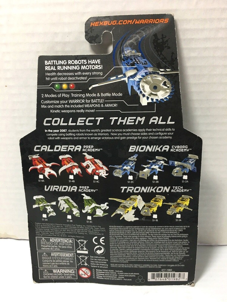 Hexbug Hex Bug Warriors Battling Robots BIONIKA S1-2B, New Sealed