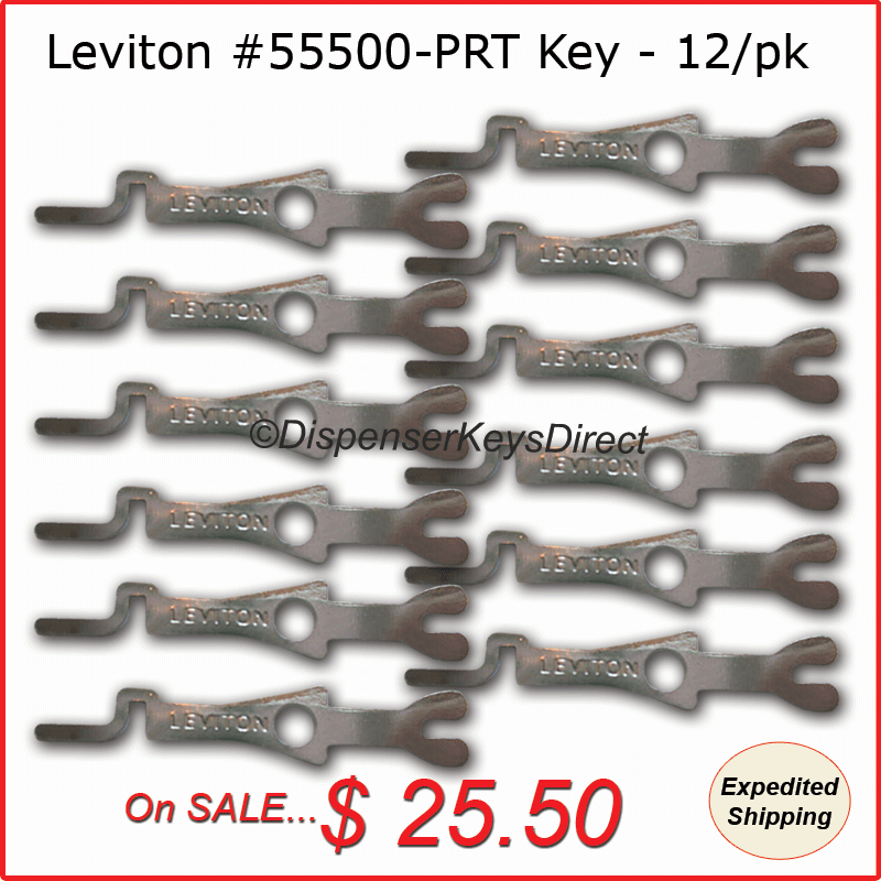 Leviton #55500-PRT - Tamper Proof Electrical Switch Key - (12/pack)