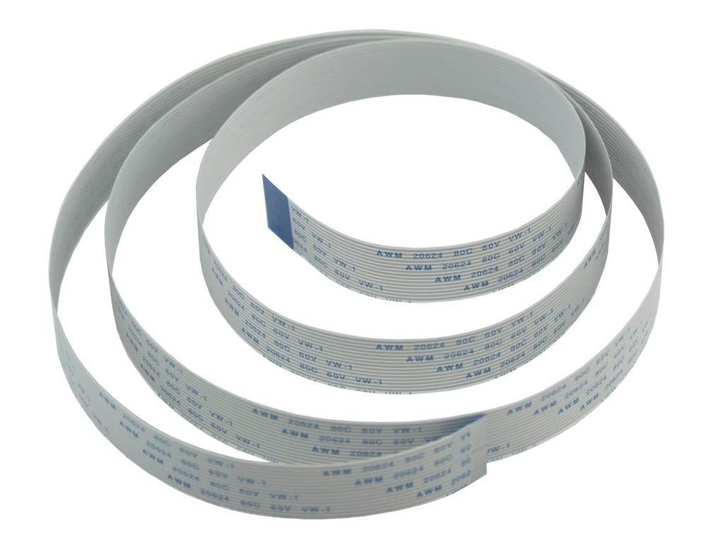 Flex Ribbon Extension Cable for Raspberry Pi Camera 1 Meter / 3.28 ft White