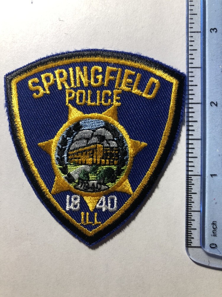 Springfield Illinois Police Hat Patch ~ Approximately 2.75” Tall