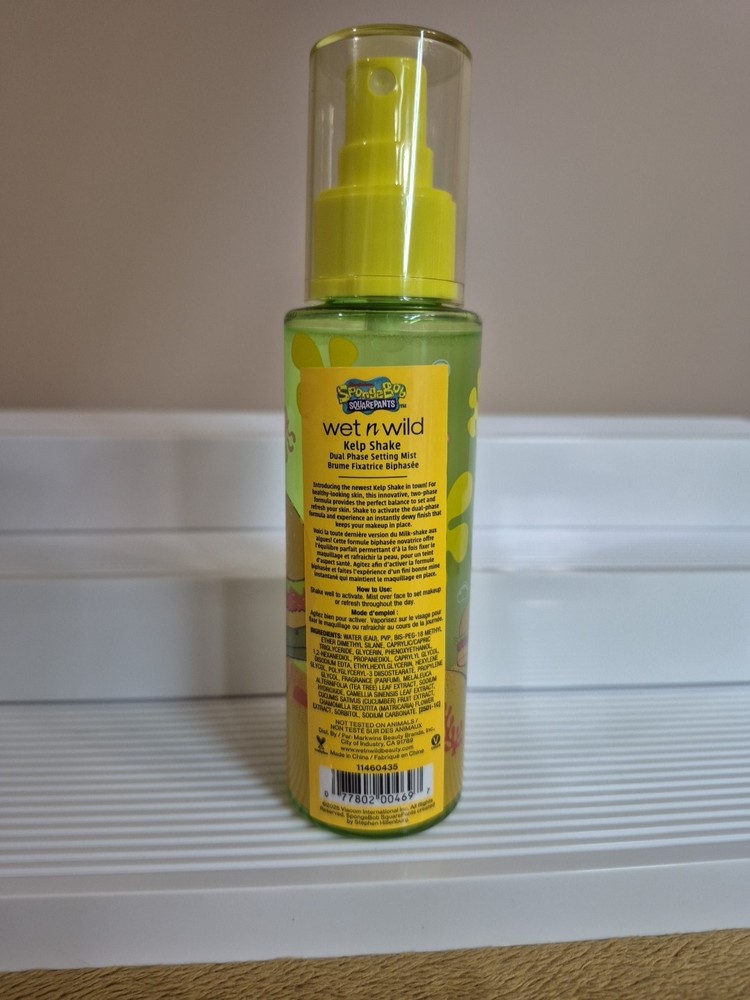 SpongeBob Kelp Shake Dual-Phase Makeup Setting Spray Dewy 100ml Full Size New