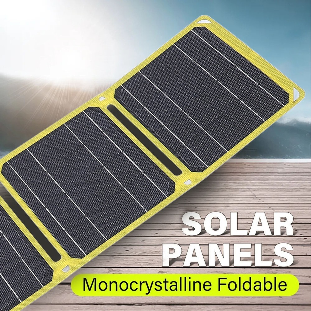 40W Foldable Solar Panel ETFE Monocrystalline Silicon Waterproof USB Type C DC