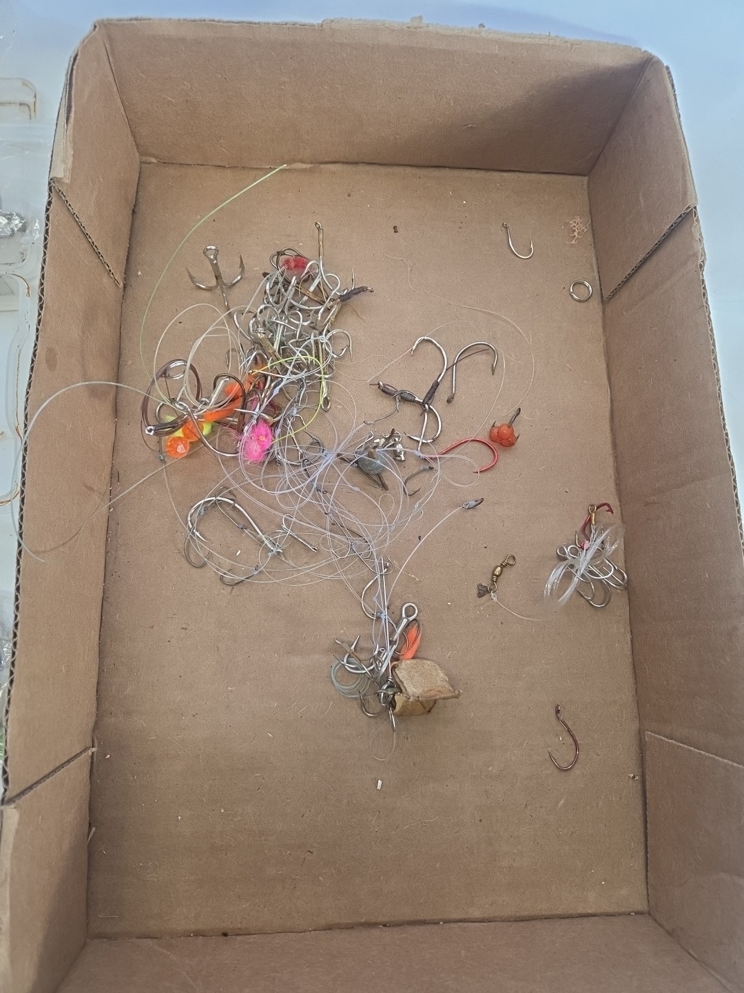 Large Lot Of Misc Fishing Hooks Tackle Trout Salmon Bass New And Used