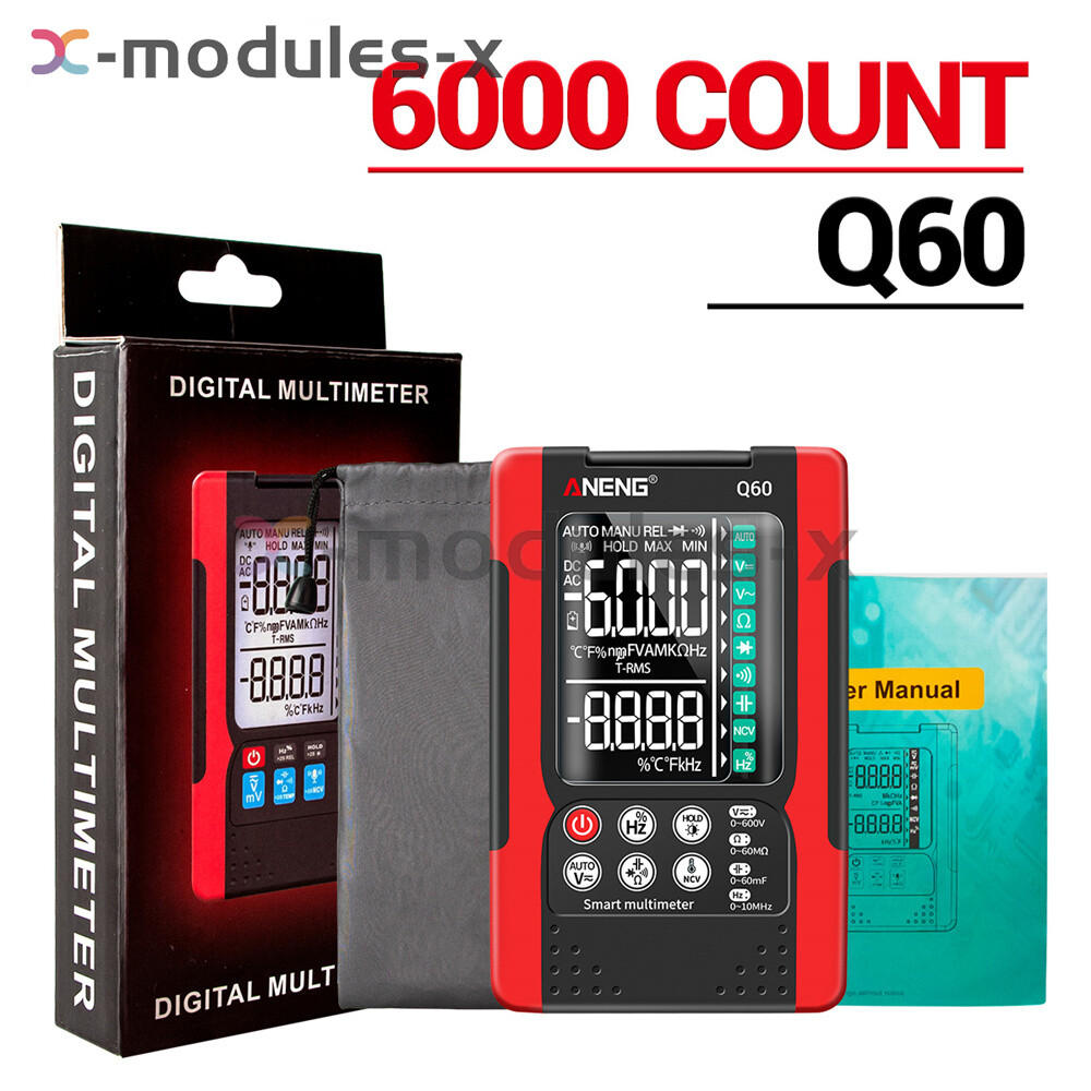 ANENG Q60 Digital Multimeter AC DC Voltmeter Ammeter Volt Tester Meter