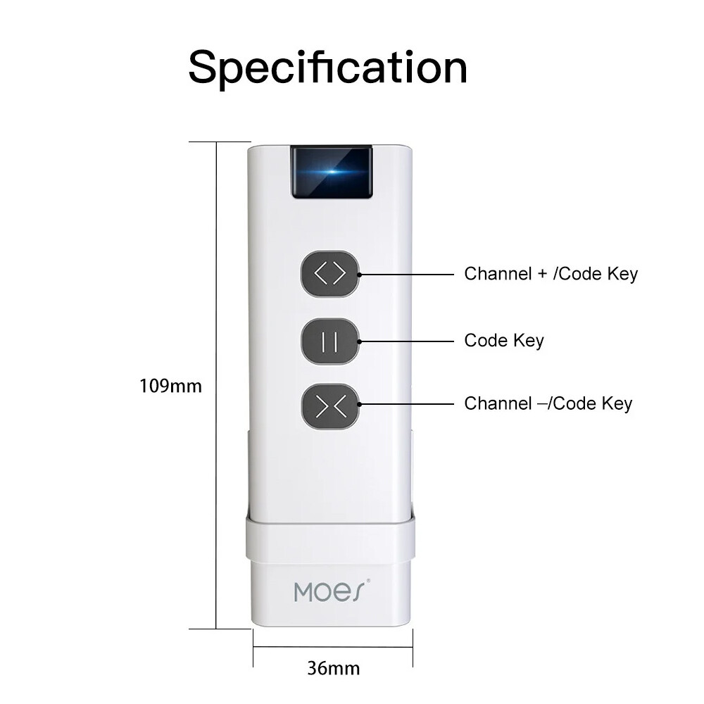 1/9 Channel RF433 Transmitter Remote Control For Roller Blind Curtain Switch