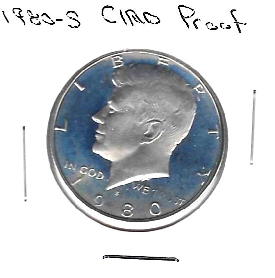 1980 S Clad Proof Kennedy Half