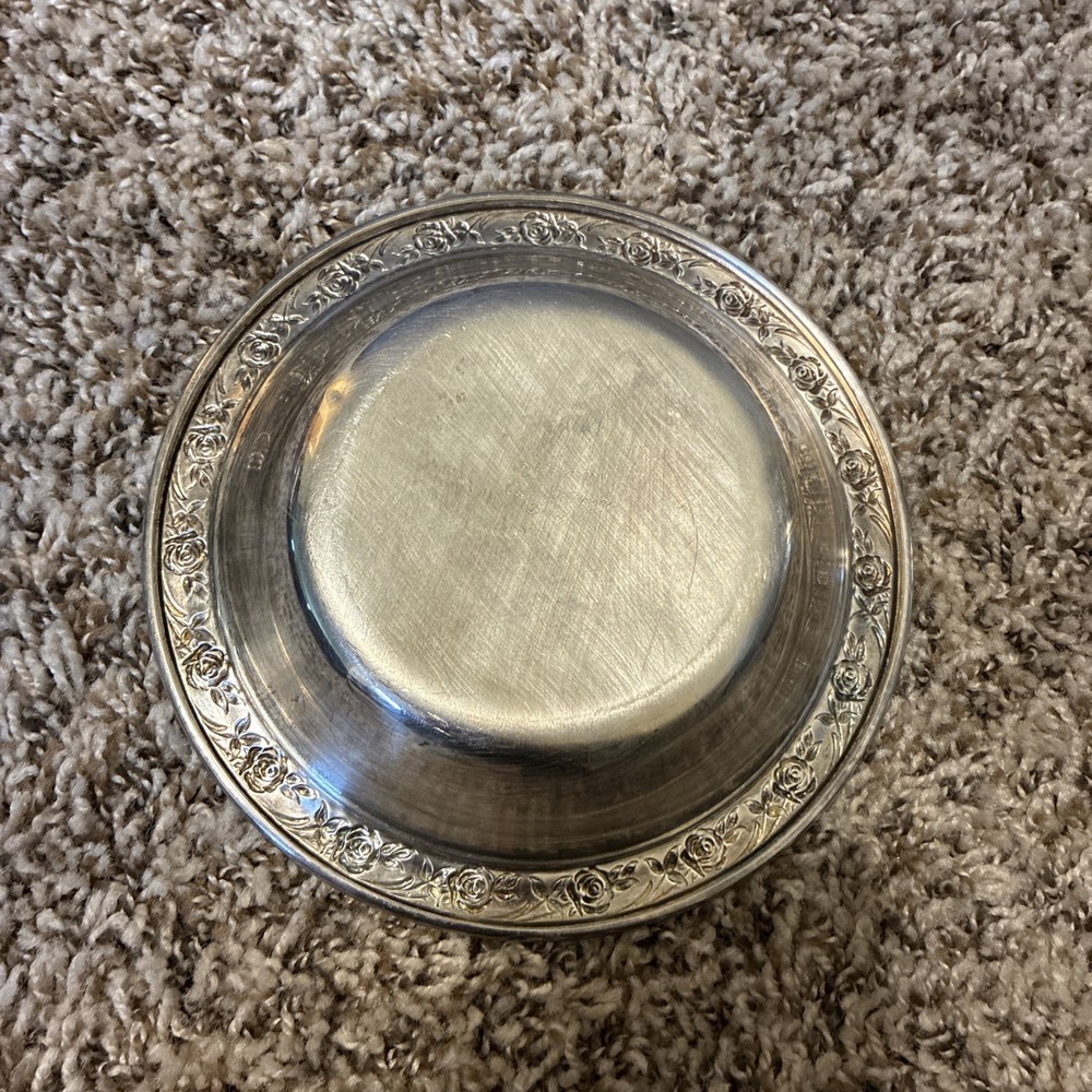 Reed & Barton Classic Rose Design Silver Plate Bowl