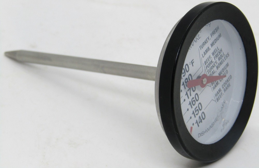 Farberware Black Meat Thermometer, Dishwasher Safe.