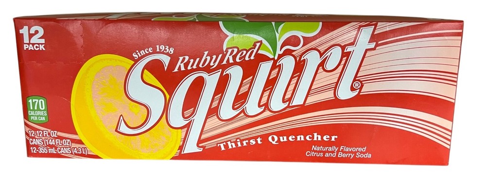 Squirt Ruby Red Citrus and Berry Soda 12 pack