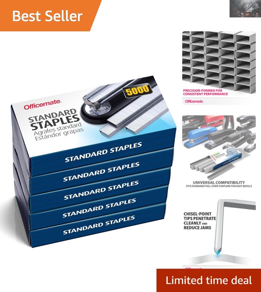 Essential Standard Staples: 25,000 Count - Smooth Operation for All Documents