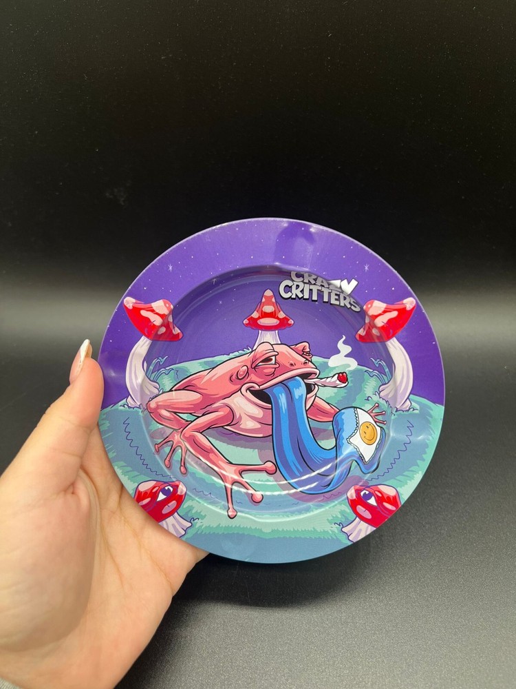 Decorative Tray Printed Plate Frog Table Side Table AshTray