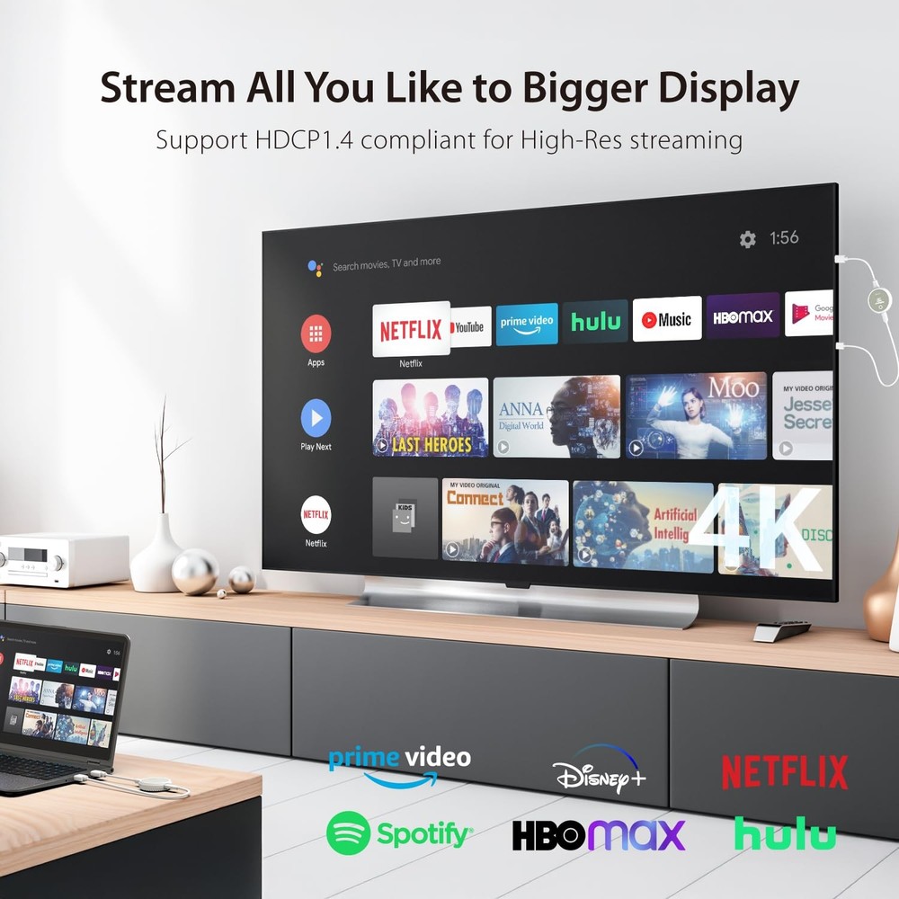 j5create ScreenCast 4K Wireless HDMI Transmitter and Receiver, Wireless HDMI Ext