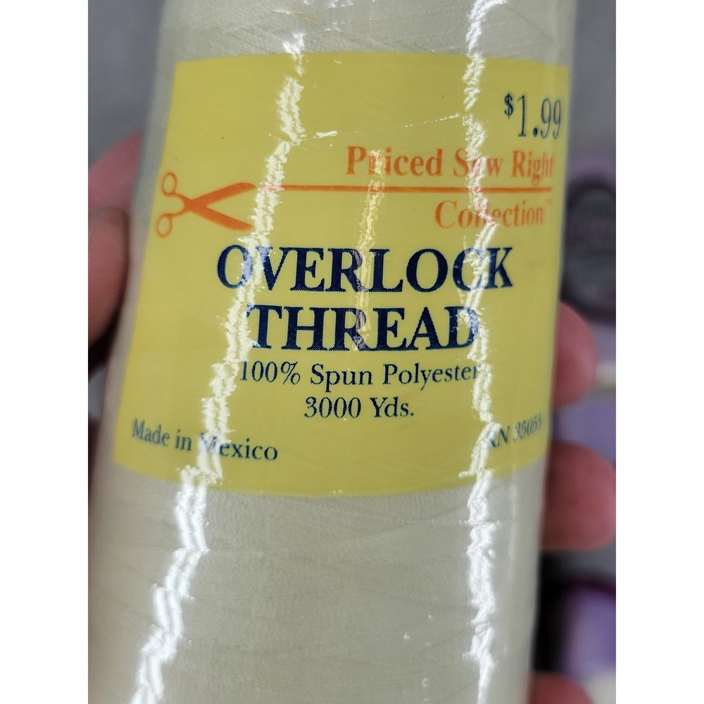 8 Cones Coats Talon Overlock Serger Thread 3000 Yds Each Spun Polyester Multi