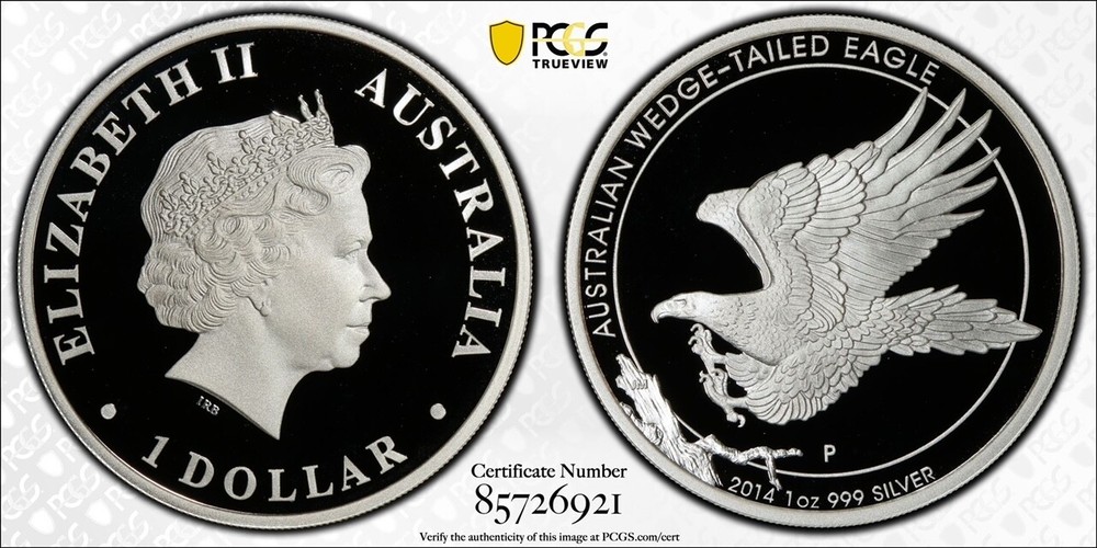 2014 Proof Australian Wedge-Tailed Eagle PCGS PR69DCAM Gold Shield (Secure +)